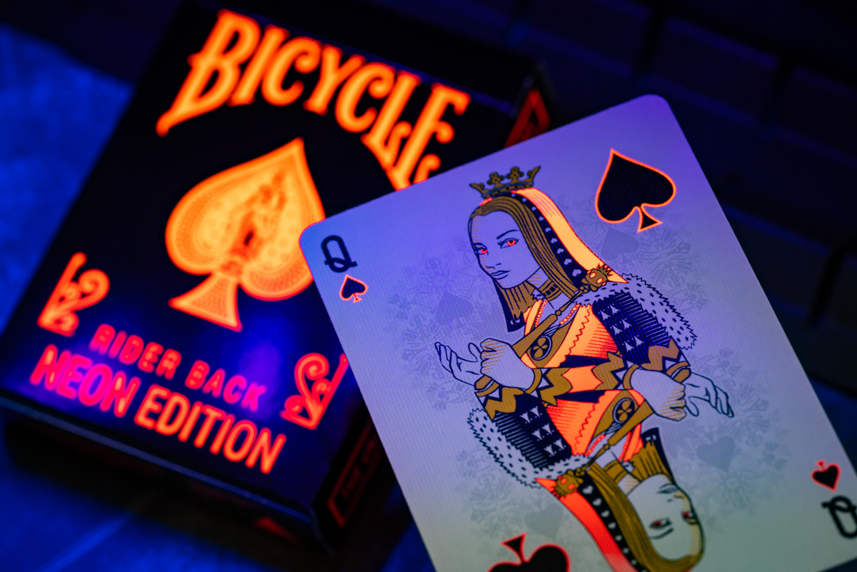 Bicycle neon cards hotsell