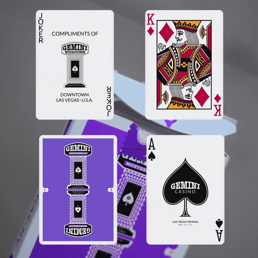 Gemini Casino Purple Playing Cards Deck