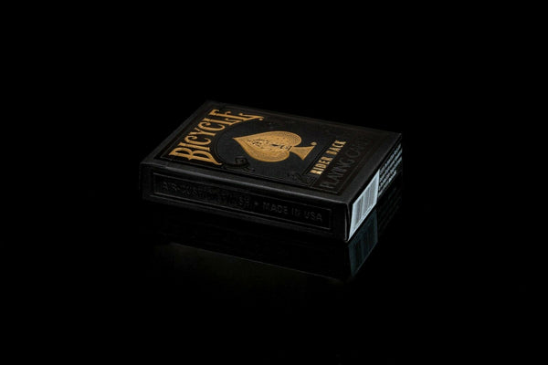 Bicycle Rider Back Black & Gold Playing Cards Rare