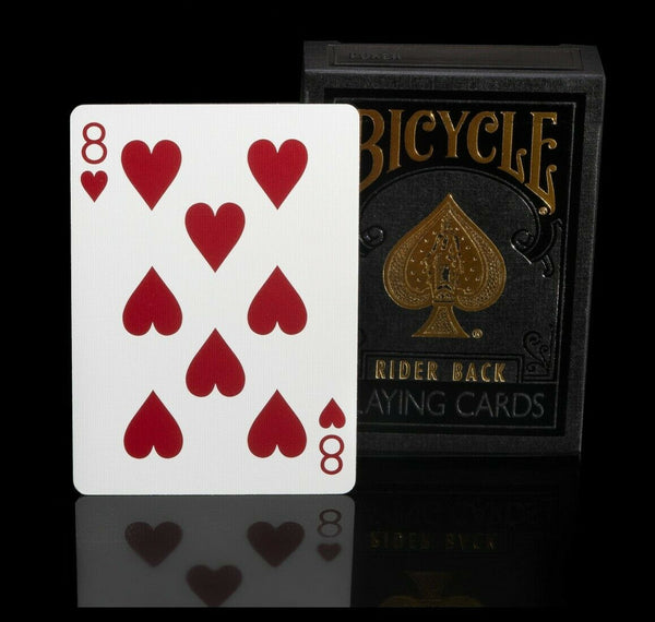 Bicycle Rider Back Black & Gold Playing Cards Rare