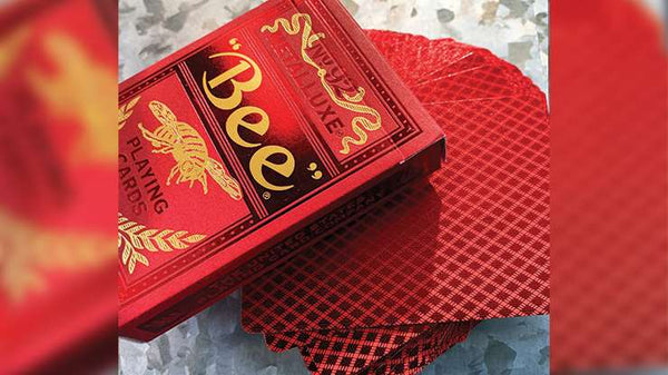 Bee MetalLuxe Red Playing Cards Foil Deck