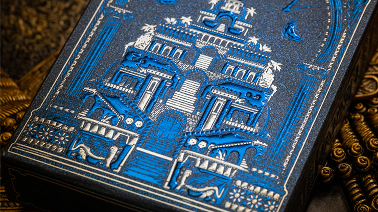 limited edition playing card decks Babylon (Cerulean Blue) Playing Cards by Riffle Shuffle