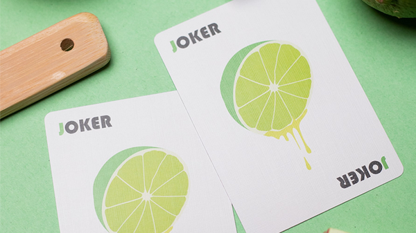Squeezers V4 Cherry Limeade Playing Cards Deck by OPC Riffle Shuffle