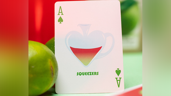 Squeezers V4 Cherry Limeade Playing Cards Deck by OPC Riffle Shuffle
