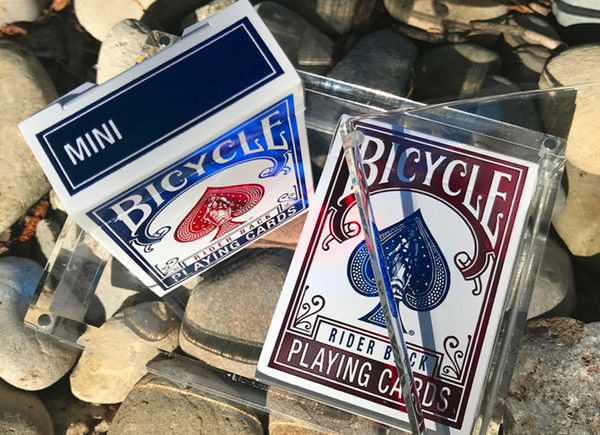 Bicycle® Mini Rider Back Foiled Tuck (2 Pack in Acrylic Carat Case) Mini Playing Cards