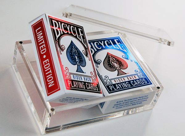 Bicycle® Mini Rider Back Foiled Tuck (2 Pack in Acrylic Carat Case) Mini Playing Cards
