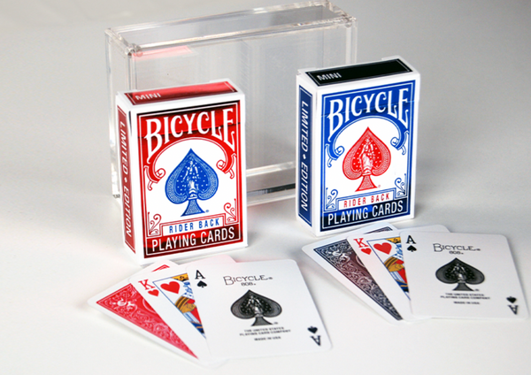 Bicycle® Mini Rider Back Foiled Tuck (2 Pack in Acrylic Carat Case) Mini Playing Cards