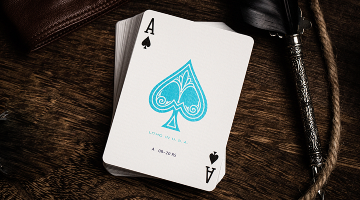 Jerry's Nugget Marked Monotone Playing Cards (#Seals)[Icy Blue