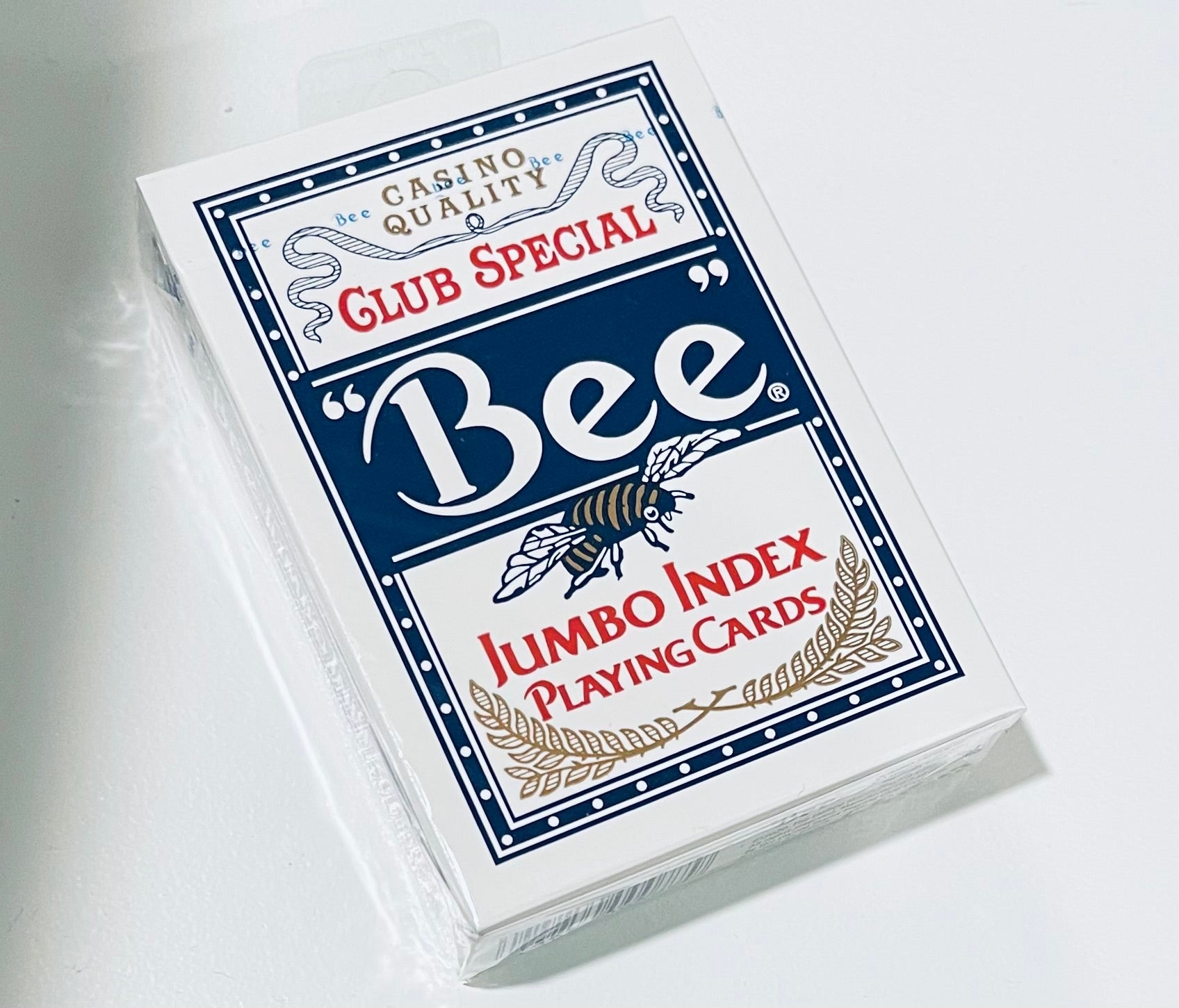 Bee Poker Jumbo Index (Blue or Red) Playing Cards