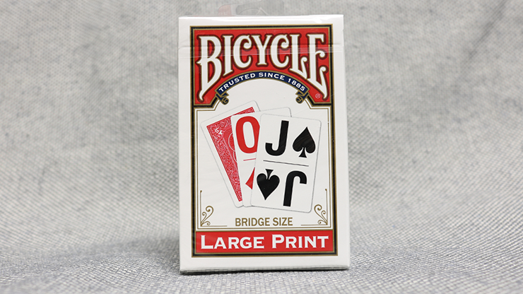 Bicycle Bridge Size Large Print Index Playing Cards Blue OR Red Deck