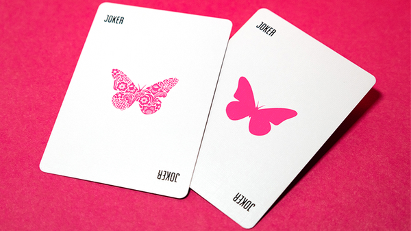 Butterfly Worker Marked Playing Cards (Pink) Deck by Ondrej Psenicka