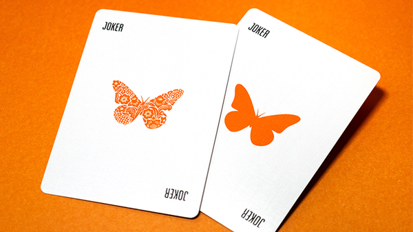 Butterfly Worker Marked Playing Cards (Orange) Deck by Ondrej Psenicka