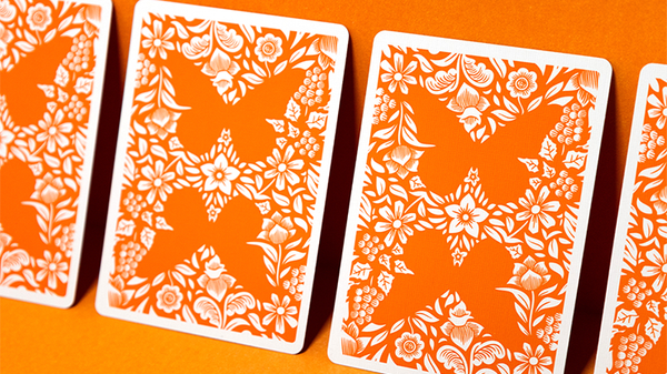 Butterfly Worker Marked Playing Cards (Orange) Deck by Ondrej Psenicka