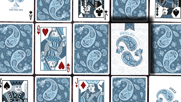 Marked Paisley Ton sur Ton Poudre Playing Cards