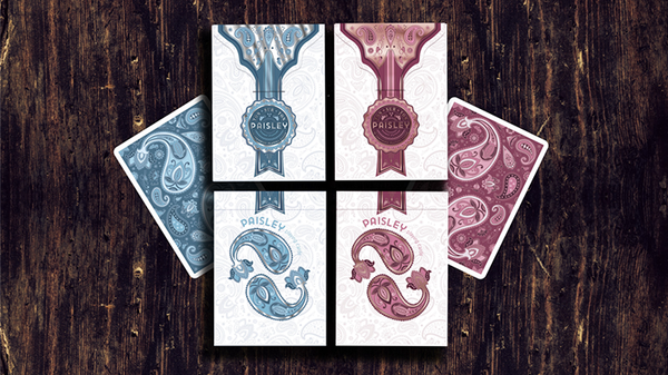 Marked Paisley Ton sur Ton Poudre Playing Cards