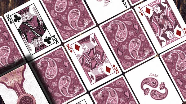 Marked Paisley Ton sur Ton Poudre Playing Cards