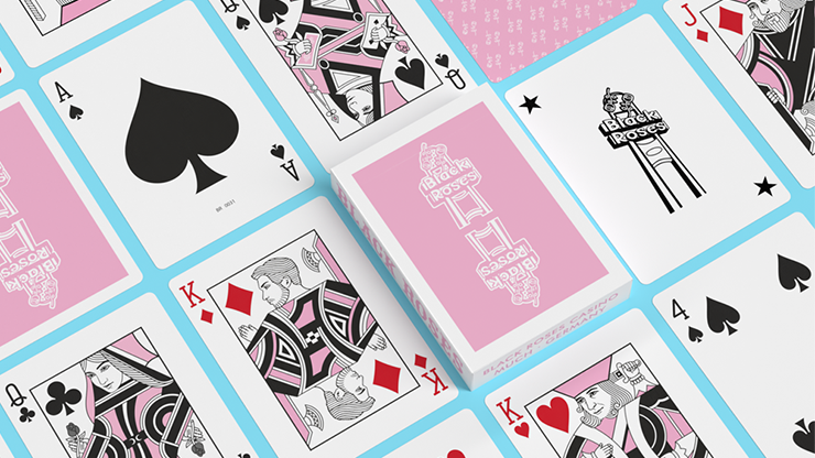 Black Roses Pink BR Vintage Casino Playing Cards