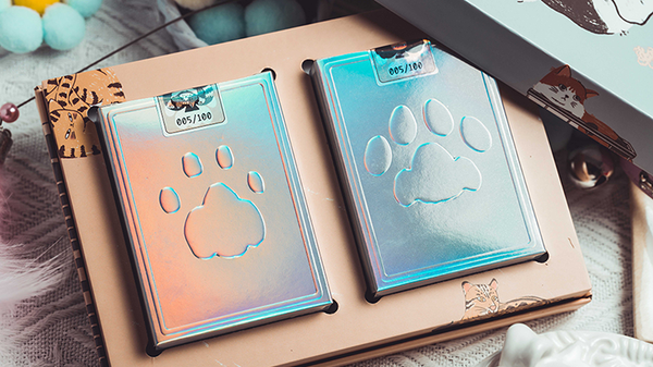 Holographic Naughty Dog and Liquid Cat Set Playing Cards