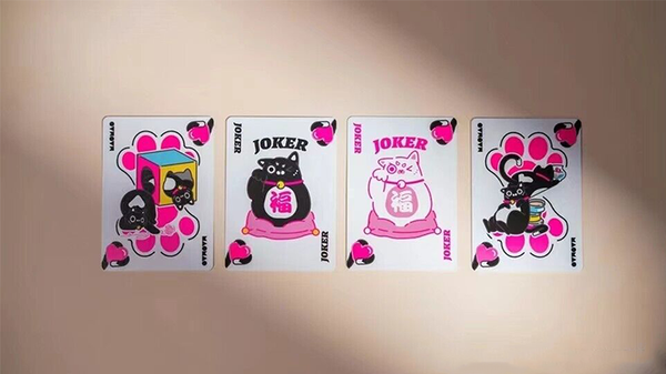 Bicycle Cat (Pink) Playing Cards