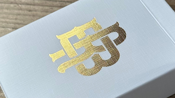 Gold Foil Monogram Playing Cards by Black Roses