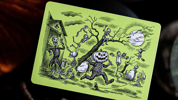 FULTON'S OCTOBER UV GLOW GREEN EDITION PLAYING CARDS