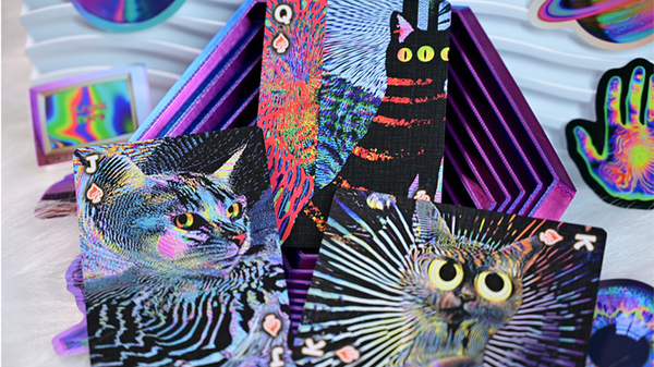 Radio Cat V2 Playing Cards Deck with Grating Tuck Case by Evokad