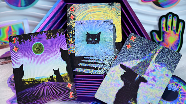 Radio Cat V2 Playing Cards Deck with Grating Tuck Case by Evokad