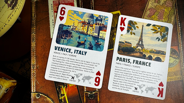 Travel the World Playing Cards Decks by Midnight Cards
