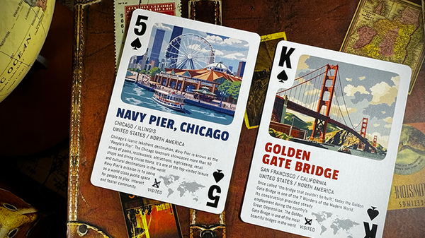 Travel the World Playing Cards Decks by Midnight Cards