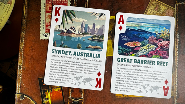 Travel the World Playing Cards Decks by Midnight Cards