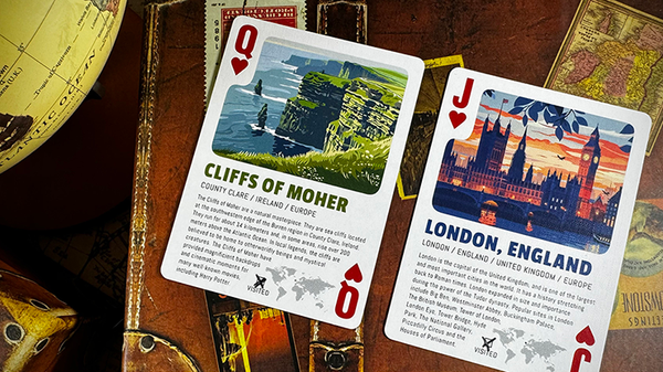 Travel the World Playing Cards Decks by Midnight Cards