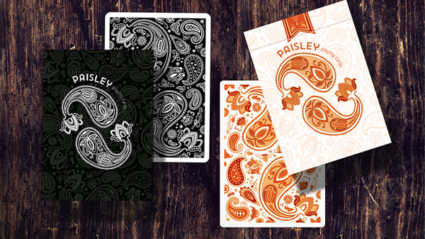 Paisley Ton Sur Ton Poudre Orange Workers Deck Playing Cards