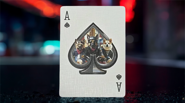 Biker Dogs Playing Cards