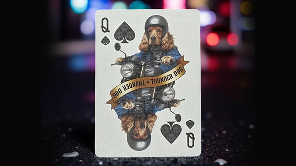 Biker Dogs Playing Cards