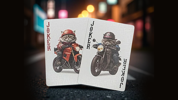 Biker Cats Playing Cards