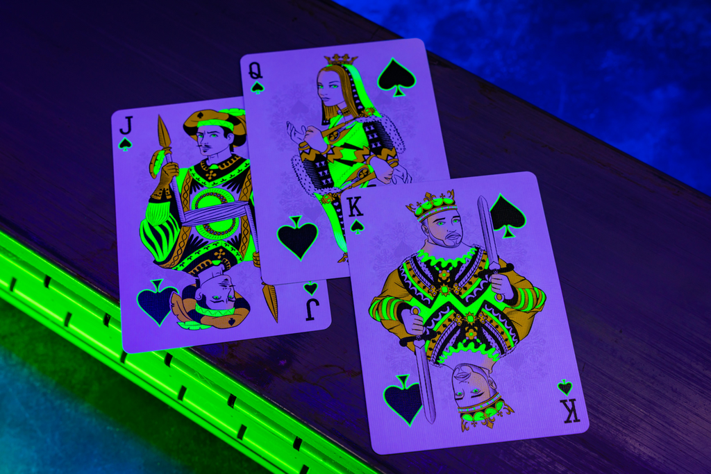 Bicycle Neon Rider Back Green Glow Deck Playing Cards Card