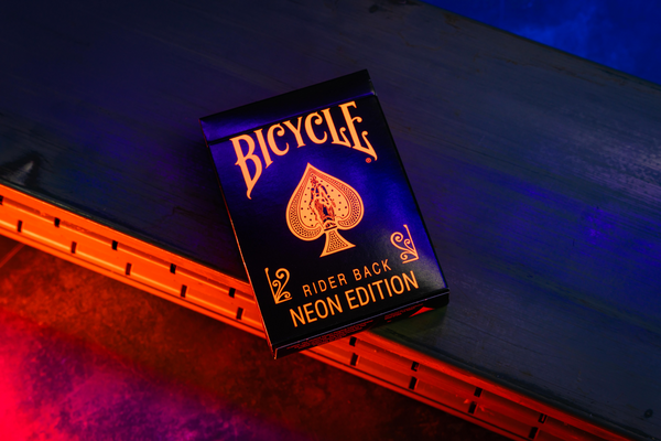 Bicycle Neon Rider Back Solar-Orange Deck Playing Cards