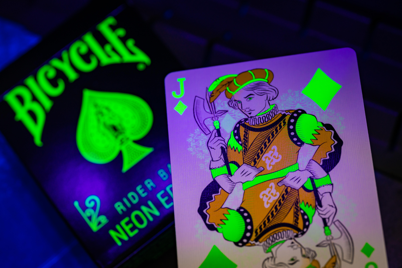 Bicycle Neon Rider Back Green-Glow Deck Playing Cards – Card