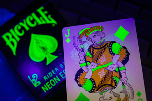 Bicycle Neon Rider Back Green-Glow Deck Playing Cards