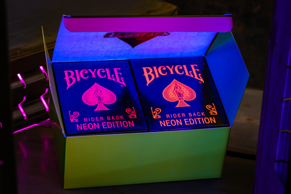 Bicycle Neon Rider Back Star-Fire Pink Deck Playing Cards