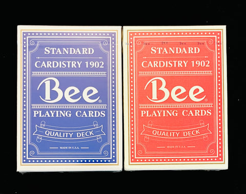 Bee Standard Cardistry 1902 Red & Blue Playing Cards Deck Set