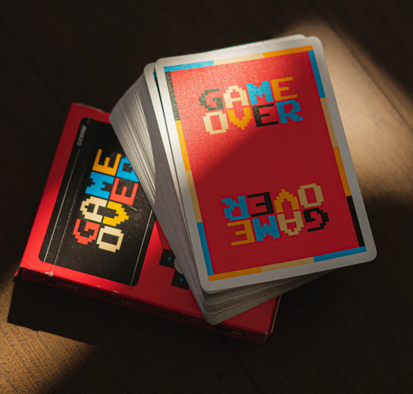 GAME OVER Yellow, Yellow Prism Gilded, & Red Playing Cards Deck Set