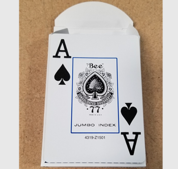 Bee Poker Jumbo Index (Blue or Red) Playing Cards