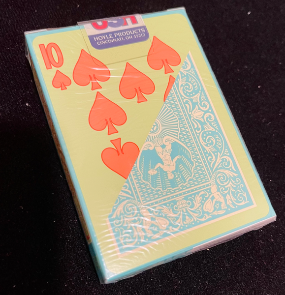 Hoyle Green Back Orange Pips Playing Cards