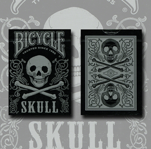 Bicycle Skull Metallic (Silver) Playing Cards