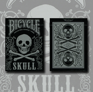 Bicycle Skull Metallic (Silver) Playing Cards