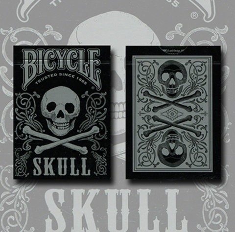 Bicycle Skull Metallic (Silver) Playing Cards