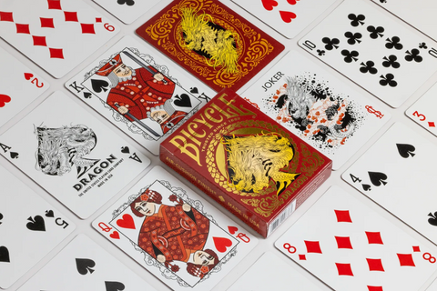 Bicycle Red Dragon Playing Cards