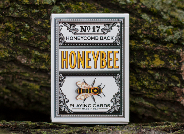 Honeybee Honeycomb Back No 17 Black V2 Playing Cards