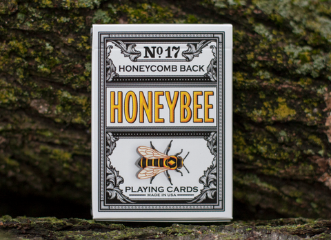 Honeybee Honeycomb Back No 17 Black V2 Playing Cards